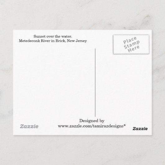 Ik wou dat je hier was om te zonnen boven water briefkaart (Achterkant)