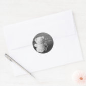 Ik wou dat je hier was ronde sticker (Envelop)