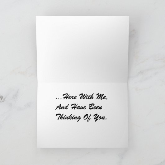 Ik wou dat je hier was Wenskaart Kaart (Binnen)