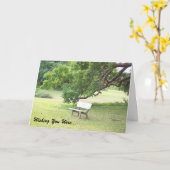 Ik wou dat je hier was Wenskaart Kaart (Gele Bloem)