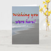 "Ik wou dat je hier was!" wenskaart Kaart (Gele Bloem)