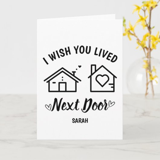 Ik wou dat je naast de deur woonde kaart (Gele Bloem)