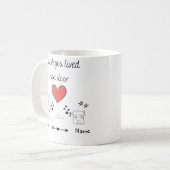 Ik wou dat je woonde naast de deur cadeau Koffiemok (Voorkant links)