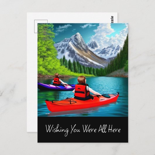 Ik wou dat jullie allemaal hier waren briefkaart (Voorkant / Achterkant)