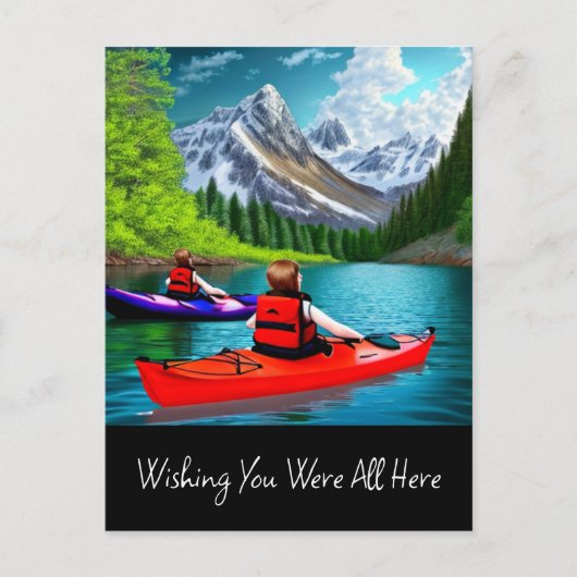 Ik wou dat jullie allemaal hier waren briefkaart (Voorkant)