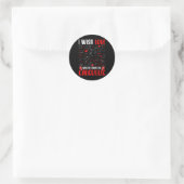 Ik wou dat liefde net zo simpel was als wiskunde D Ronde Sticker (Tas)