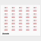 Ik wou dat liefde net zo simpel was als wiskunde l ronde sticker (Vel)