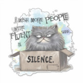 Ik wou dat meer mensen vloeiend waren sticker (Voorkant)