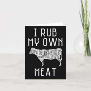 Ik wrijf mijn eigen vlees grappig koken BBQ culina Kaart
