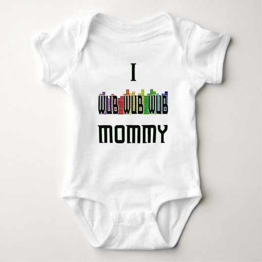 "Ik wub mama" Dubstep baby Creeper Romper (Voorkant)