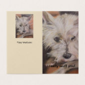 Ik Wuff Jou! Westie Verjaardagskaart Kaart (Buitenkant ongevouwen)