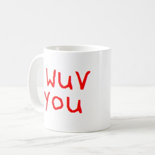 ik wuv je koffie - mok (Voorkant links)