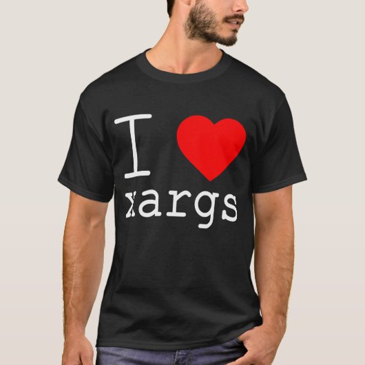 Ik ❤️ xargs t-shirt (Voorkant)