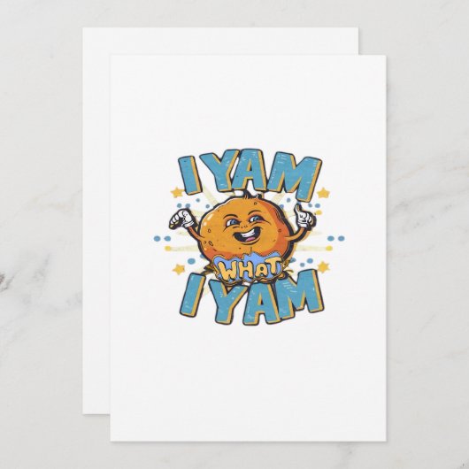 Ik Yam Wat Ik Yam Classic Design Voor Thanksgiving Feestdagenkaart (Voorkant / Achterkant)