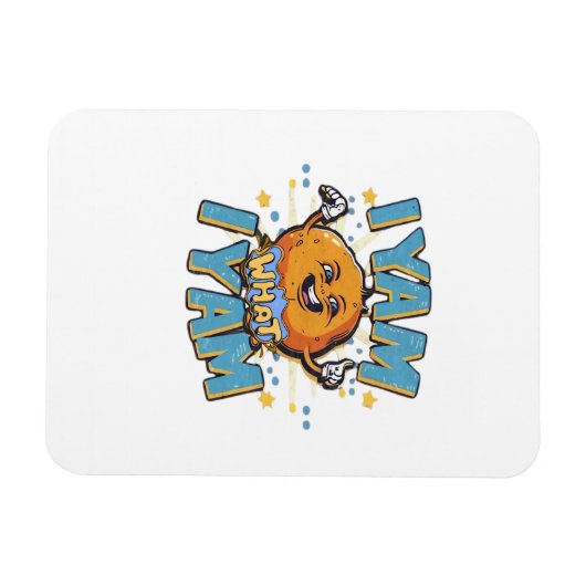 Ik Yam Wat Ik Yam Classic Design Voor Thanksgiving Magneet (Horizontaal)