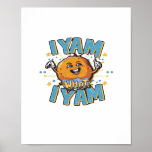 Ik Yam Wat Ik Yam Classic Design Voor Thanksgiving Poster
