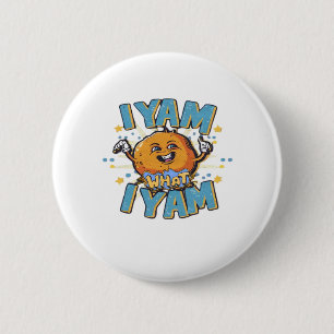 Ik Yam Wat Ik Yam Classic Design Voor Thanksgiving Ronde Button 5,7 Cm