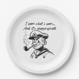 Ik yam wat ik yam en ongepaste klassieke luiaard D Papieren Bordje