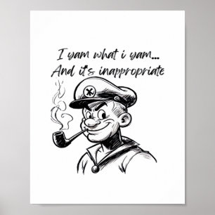 Ik yam wat ik yam en ongepaste klassieke luiaard D Poster
