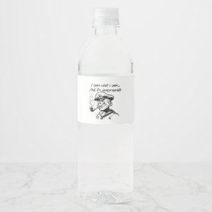 Ik yam wat ik yam en ongepaste klassieke luiaard D Waterfles Etiket