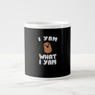 Ik Yam wat ik Yam Funny Potato Pun Thanksgiving Grote Koffiekop