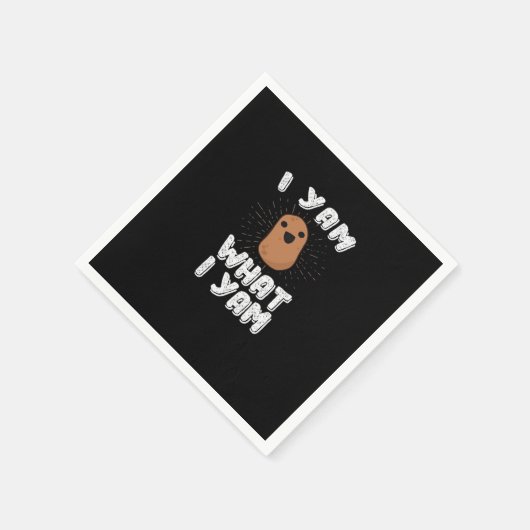 Ik Yam wat ik Yam Funny Potato Pun Thanksgiving Servet (Hoek)