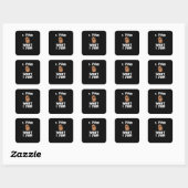 Ik Yam wat ik Yam Funny Potato Pun Thanksgiving Vierkante Sticker (Vel)
