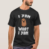 Ik Yam Wat Ik Yam Funny Potato T Shirt Pun Thanksg (Voorkant)