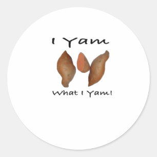 Ik Yam Wat Ik Yam, Ik Yam Wat Ik Yam, komisch, Sch Ronde Sticker