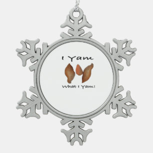 Ik Yam Wat Ik Yam, Ik Yam Wat Ik Yam, komisch, Sch Tin Sneeuwvlok Ornament