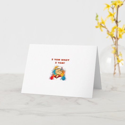 Ik Yam Wat Ik Yam Klassieke Luiaard Trendy Kaart (Gele Bloem)