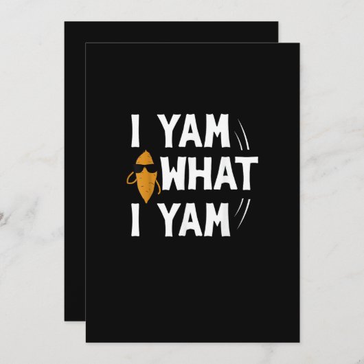 Ik Yam Wat Ik Yam Ontwerp - Zoete Aardappel Liefhe Feestdagenkaart (Voorkant / Achterkant)