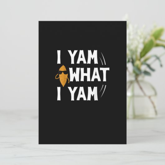 Ik Yam Wat Ik Yam Ontwerp - Zoete Aardappel Liefhe Feestdagenkaart (Staand voorkant)