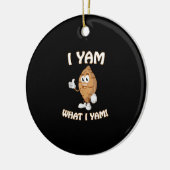Ik Yam Wat Ik Yam Shirt Grappige Thanksgiving Voed Keramisch Ornament (Links)