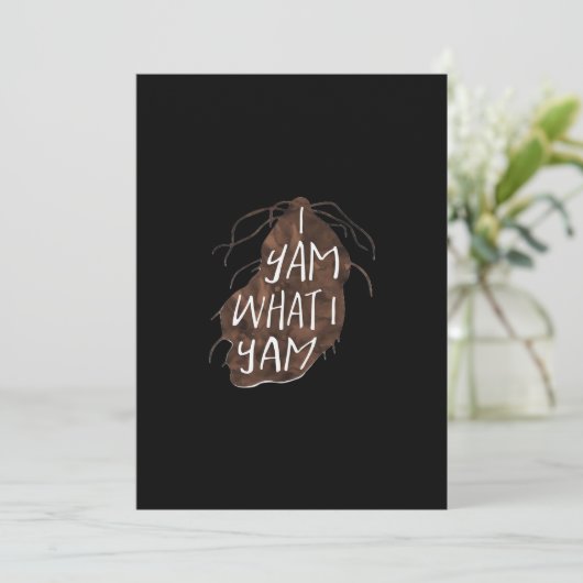 Ik Yam Wat Ik Yam - Strekking Pun Feestdagenkaart (Staand voorkant)