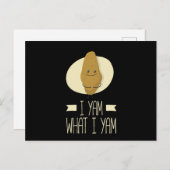 Ik Yam wat ik Yam Sweet Potato Thanksgiving Briefkaart (Voorkant / Achterkant)