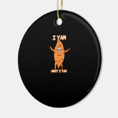 Ik Yam wat ik Yam Sweet Potato Thanksgiving Keramisch Ornament (Links)