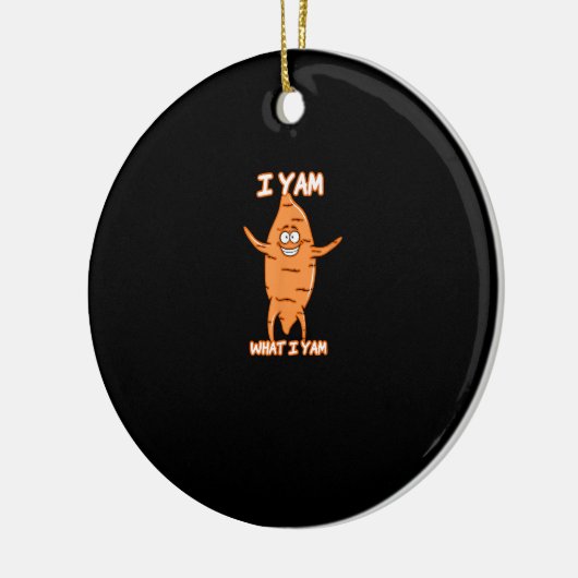 Ik Yam wat ik Yam Sweet Potato Thanksgiving Keramisch Ornament (Links)