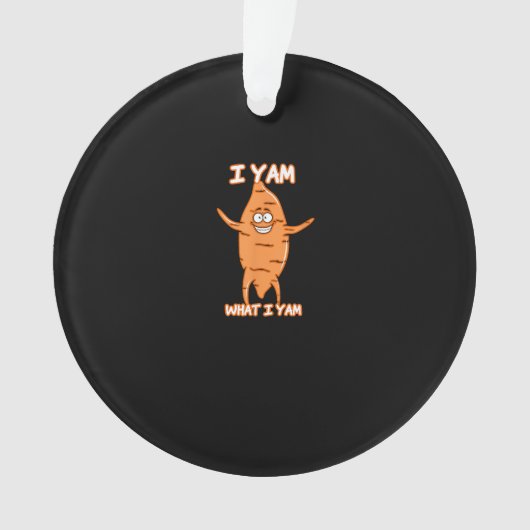 Ik Yam wat ik Yam Sweet Potato Thanksgiving Ornament (voorkant)