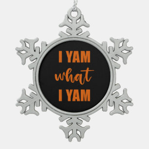 Ik Yam Wat Ik Yam Thanksgiving Matching Familie To Tin Sneeuwvlok Ornament