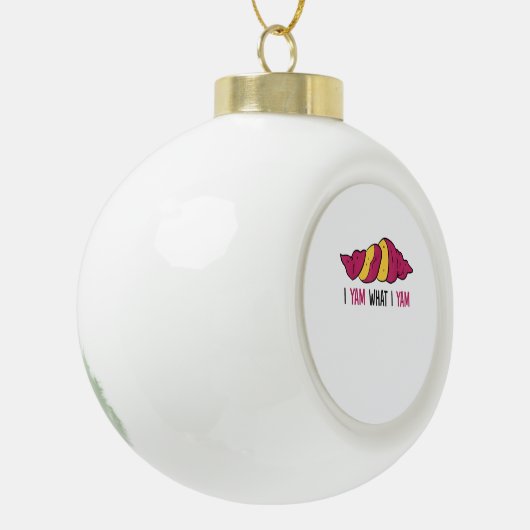 Ik Yam Wat Ik Yam Zoete Aardappel Keramische Bal Ornament (Links)