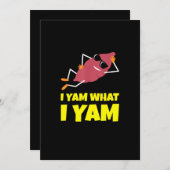 Ik Yam Wat Ik Yam Zoete Aardappel Thanksgiving Lui Feestdagenkaart (Voorkant / Achterkant)