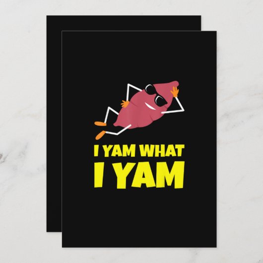 Ik Yam Wat Ik Yam Zoete Aardappel Thanksgiving Lui Feestdagenkaart (Voorkant / Achterkant)