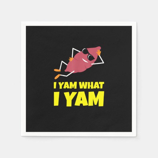 Ik Yam Wat Ik Yam Zoete Aardappel Thanksgiving Lui Servet (Voorkant)