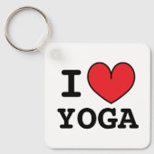 Ik ❤ YOGA aangepaste sleutelhanger cadeau met rode (Voorkant)