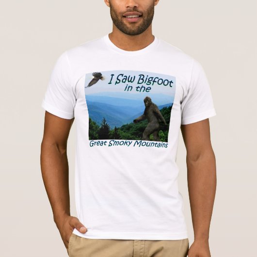 Ik zag Bigfoot-Great Smoky Mountains Fited T shirt (Voorkant)