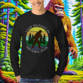 Ik zag Bigfoot in (Voeg stad en staat) gepersonali T-shirt