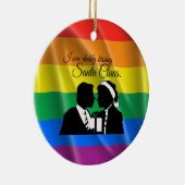 IK ZAG DADDY KISSING SANTA CLAUS -.png Keramisch Ornament (Rechts)