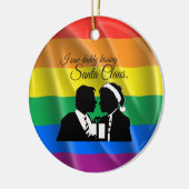 IK ZAG DADDY KISSING SANTA CLAUS -.png Keramisch Ornament (Links)