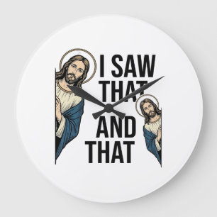 Ik zag dat grappige Jezus glurend vintage shirt on Grote Klok